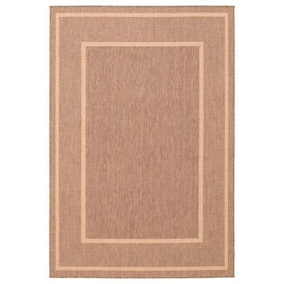Sisal Beige and Tan Rug - 63 x 91
