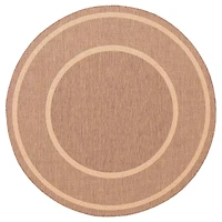 Round Sisal Beige and Tan Rug - 79"