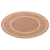 Round Sisal Beige and Tan Rug - 79"