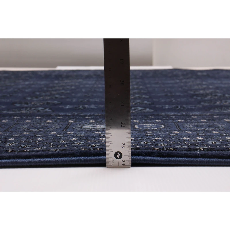 Tapis bleu carré « Tekke » - 6 pi 7 po x 6 pi 7 po
