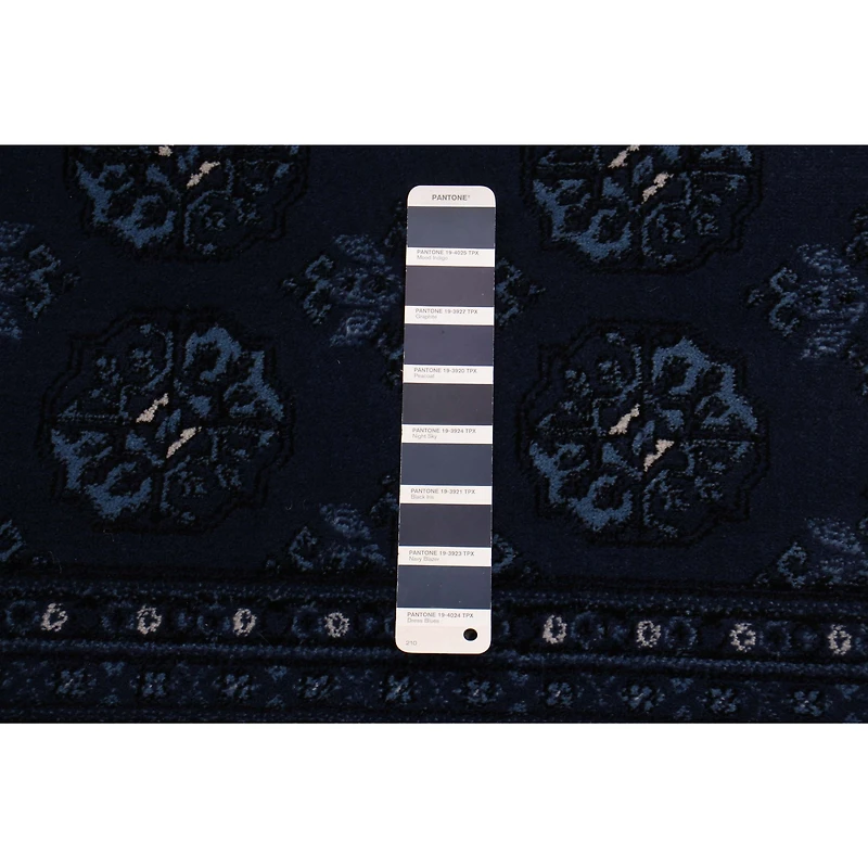 Tapis bleu carré « Tekke » - 6 pi 7 po x 6 pi 7 po