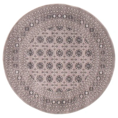 Tekke Grey Rug, Round 6'7" x 6'7"