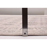 Tapis gris rond « Tekke » - 6 pi 7 po x 6 pi 7 po