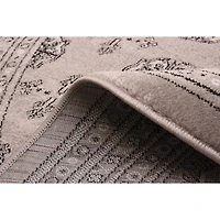 Tapis gris rond « Tekke » - 6 pi 7 po x 6 pi 7 po