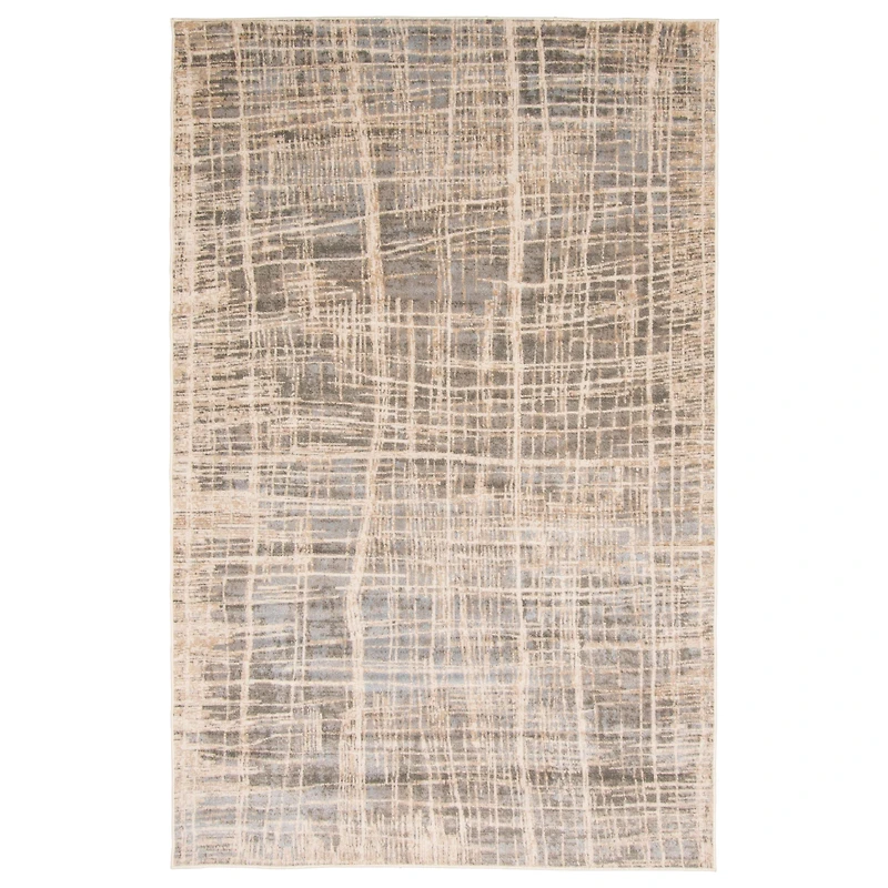 Lattice Contemporary Area Rug - Grey
