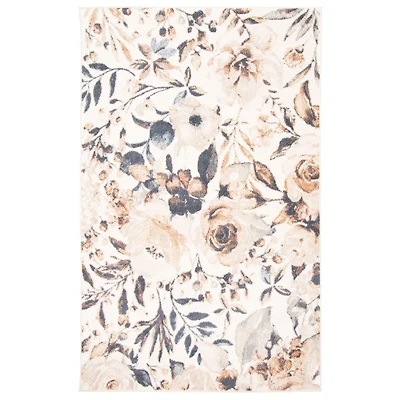 Rosette Contemporary Area Rug - Ivory