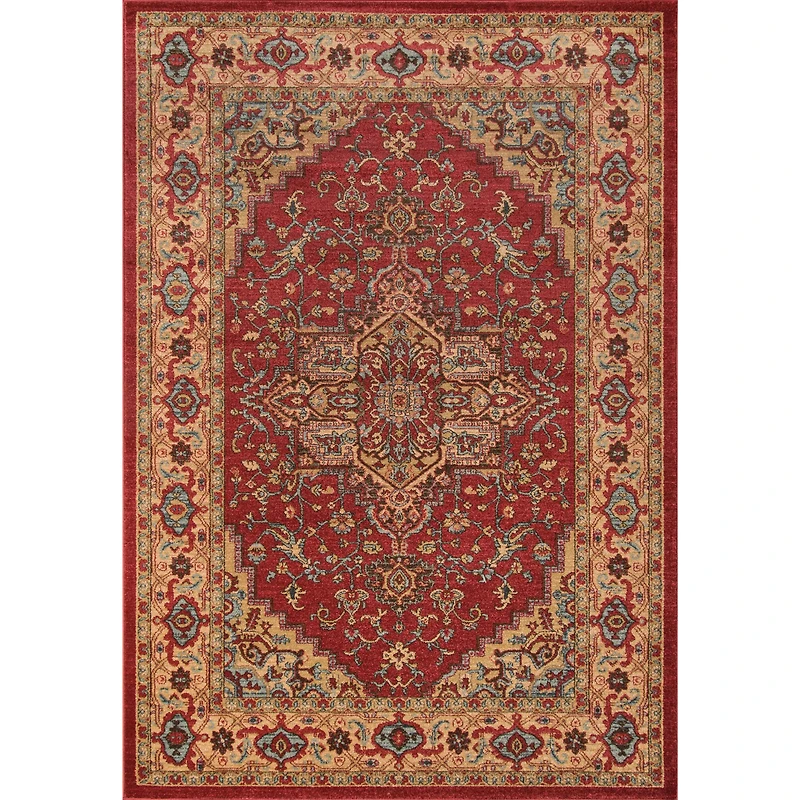 Elara Traditional Area Rug - Red