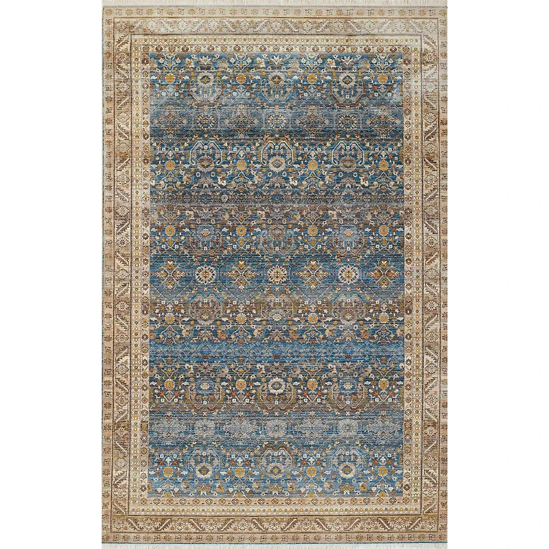 Tapis traditionnel Gianna - Bleu