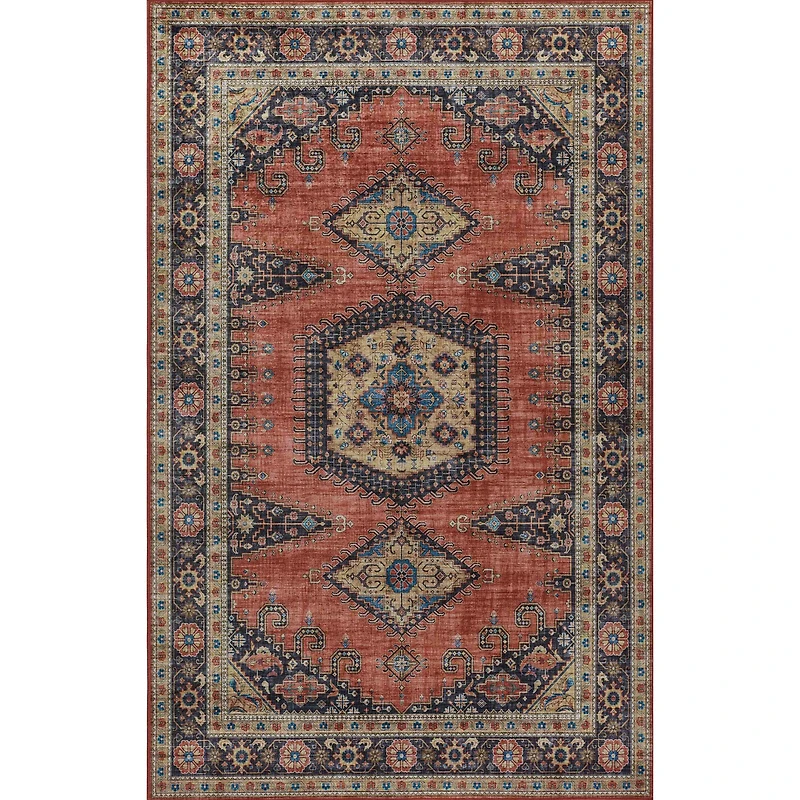 Tracy Traditional Area Rug - Rust