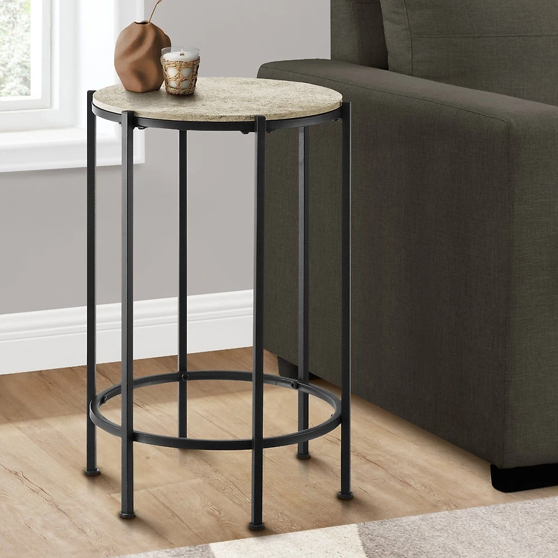 Roslyn Accent Table - Cream Stone