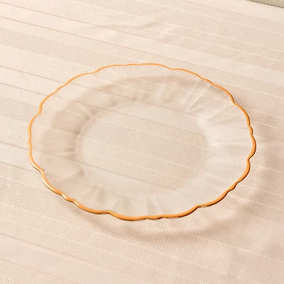 Elegance Orange Rim Dessert Plate - 21cm