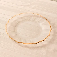 Elegance Orange Rim Dessert Plate - 21cm
