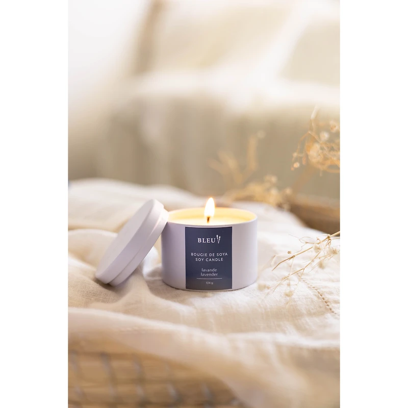 Bleu Lavande Brume de rêve et bougie de soja - Duo relaxant