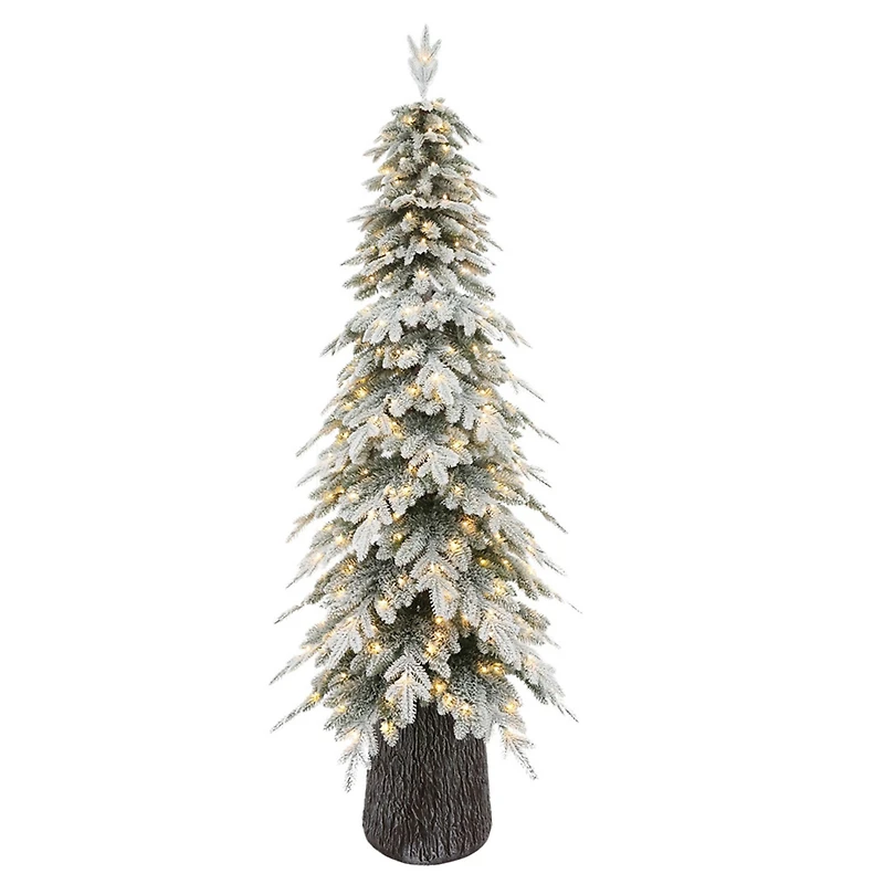 Sapin de Noël «Whistler White» avec LED - 7,5 pi