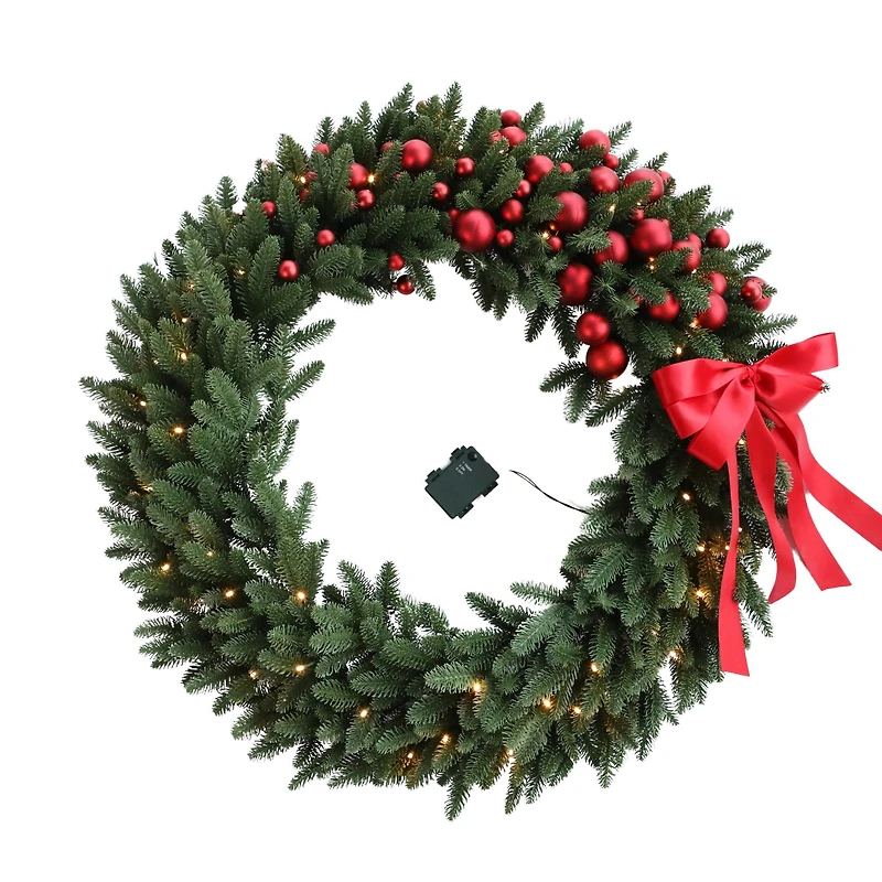 Greyson Pre-Lit Christmas Wreath - 32"