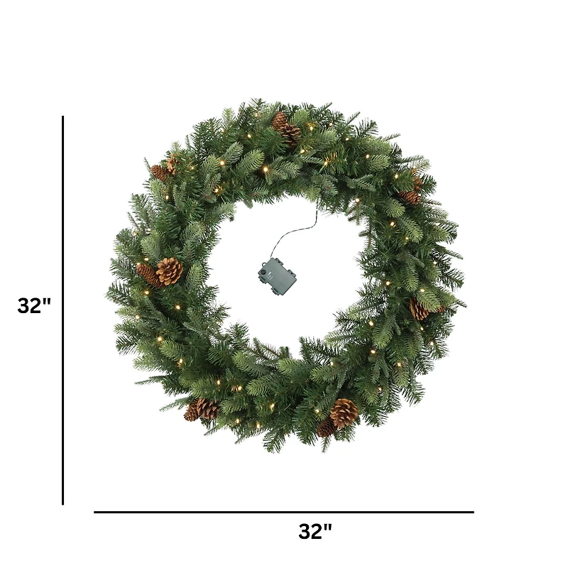 Douglas Pre-Lit Christmas Wreath - 32"