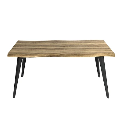 63" Modern Dining Table with Wave Edge