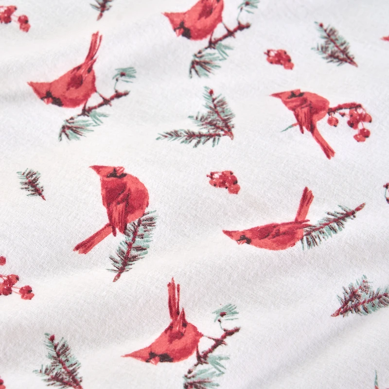 Flannel Duvet Cover Set Cardinals