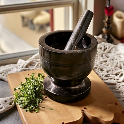 Marble Mortar and Pestle – Black  