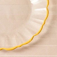 Elegance Yellow Rim Dessert Plate - 21cm