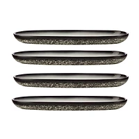 Maxwell & Williams Set of 4 Granite Platters - 40 x 12cm