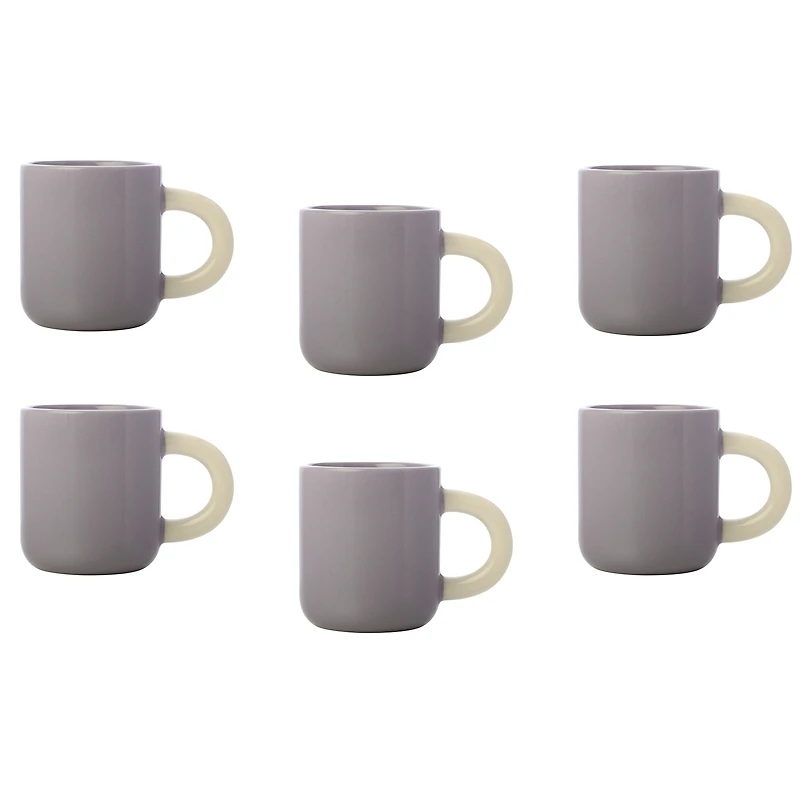 Maxwell & Williams Set of 6 Lilac Sherbet Mugs - 110ml