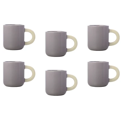 Maxwell & Williams Set of 6 Lilac Sherbet Mugs - 110ml