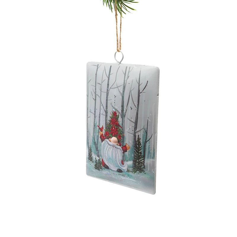 Striped White Iron Canvas Ornament Gnomish Masterpiece, Pack of 3