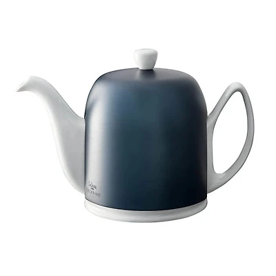 Salam White Teapot With Cobalt Aluminium Lid - 6-cup by Degrenne Paris