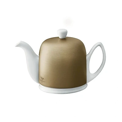 Salam White Tea Pot With Bronze Aluminium Lid - 4-cup by Degrenne Paris