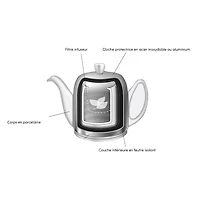 Degrenne Paris Salam White Teapot With Mirror Lid - 6-Cup by Degrenne Paris