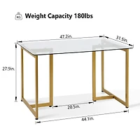Tempered Glass Dining Table by Maison Classique