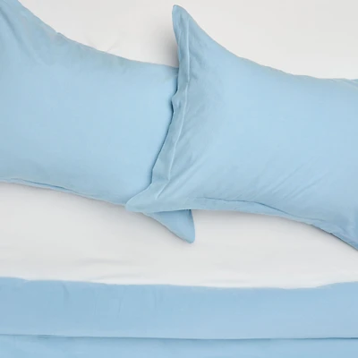 Luxury ensemble housse de couette unie en flanelle