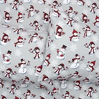 Snowman Flannel Sheet Set
