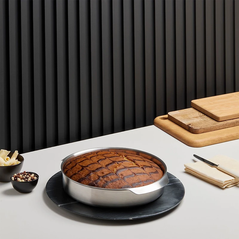 Moule rond à gâteaux en acier inoxydable de po