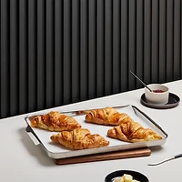 Demi-plaque à pâtisserie en acier inoxydable