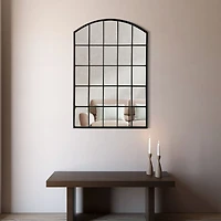 Ordain Matte Black Metal Mirror