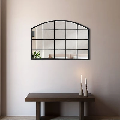 Ordain Matte Black Arched Mirror
