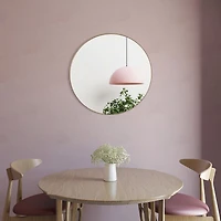 Shea Gold Round Metal Mirror
