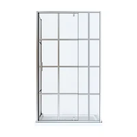 Nexora Corner Pivot Shower Door and Base - Chrome