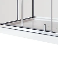 Nexora Corner Pivot Shower Door and Base - Chrome