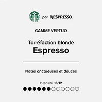 Capsules Starbucks® torréfaction blonde Espresso pour Nespresso® Vertuo