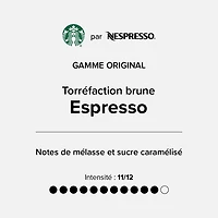 Capsules Starbucks® torréfaction foncée Espresso pour Nespresso® Original