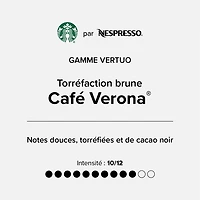 Capsules Starbucks® Caffè Verona® pour Nespresso® Vertuo