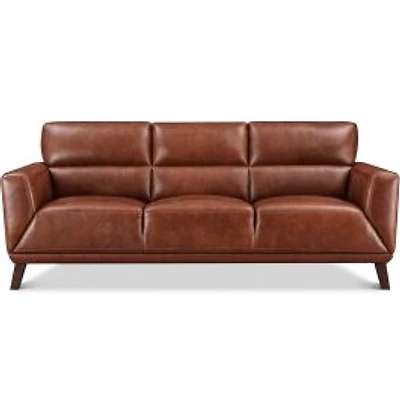 Jake Leather Sofa - Brandy
