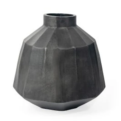 Artemis 11" Metal Table Vase Large Grey