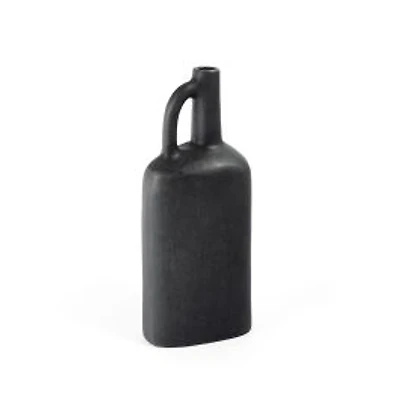 Macrae 11" Small Grey Metal Table Vase