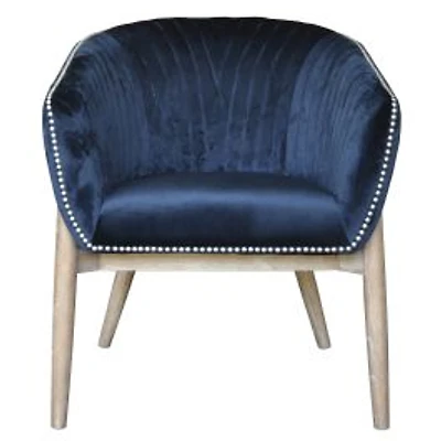 Nadia Blue Velvet Club Chair