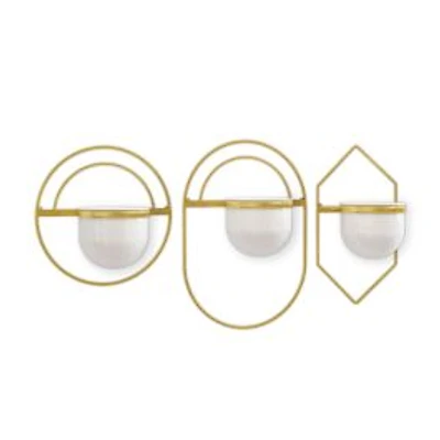 Set of 3 Brooklyn Metal Wall Planters