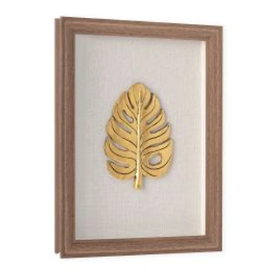 Golden Leaves III Shadow Box
